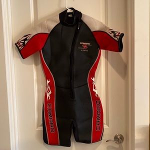 Red and Black Camaro Mono Airial X-Tend Flames Wet Suit